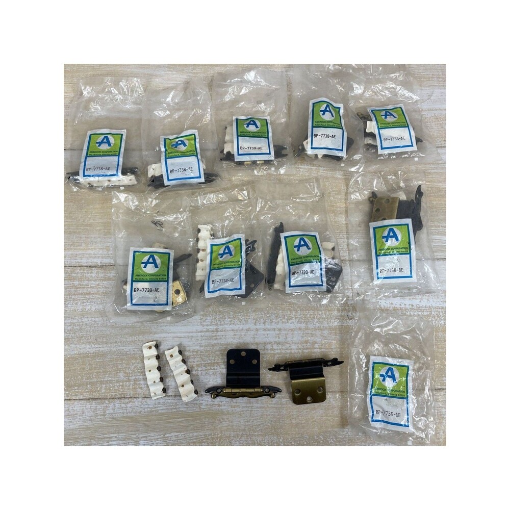 10 (pair) of Vintage AMEROCK Hinges Antique English BP-7738-AE NOS